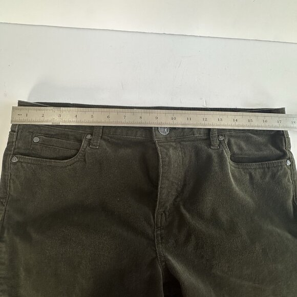 Kut From The Kloth Catherine‎ Boyfriend Corduroy Pants Womens 12 Olive Classic - Picture 9 of 12